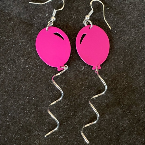 Pink Balloon Earrings - Picture 4 of 4